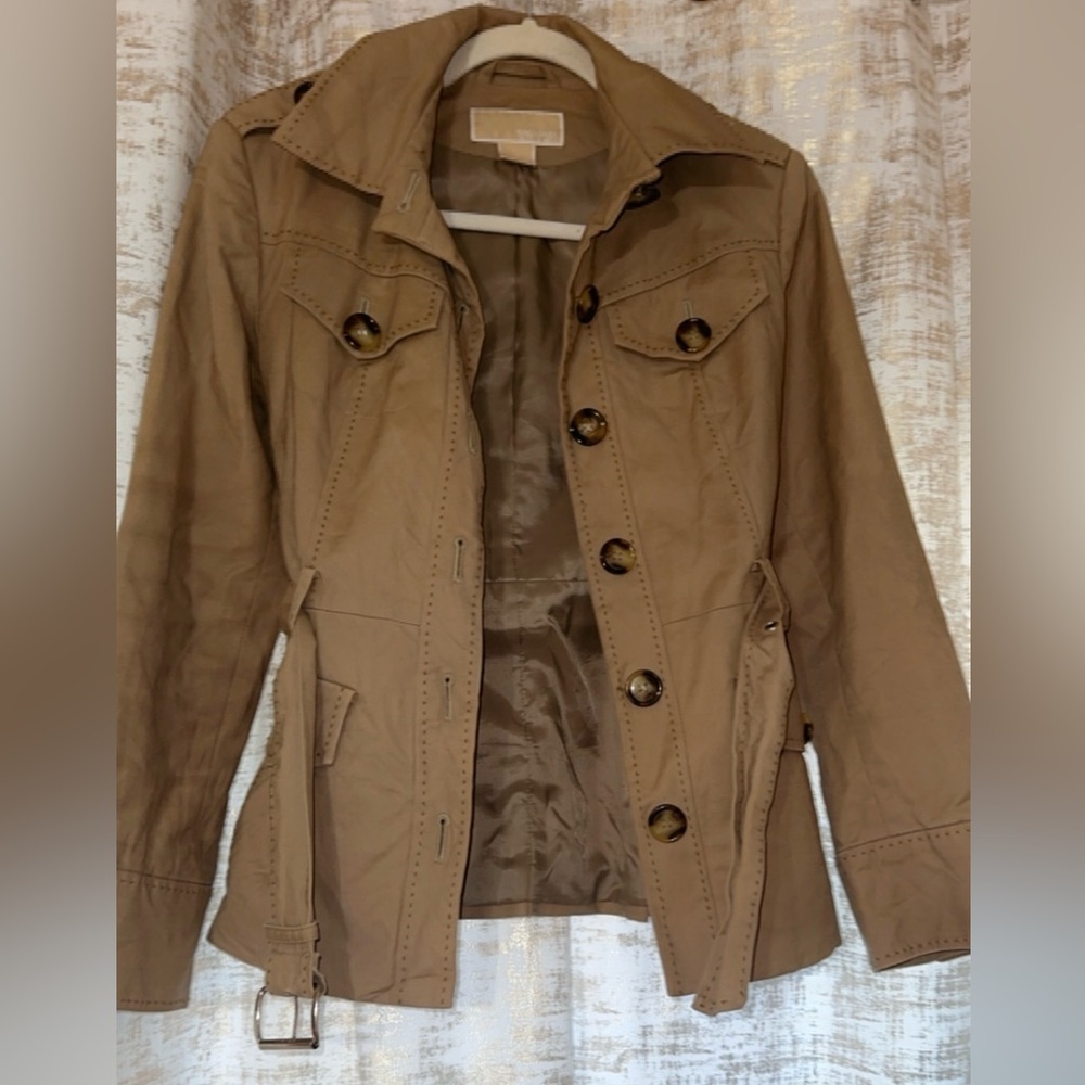 Michael Kors Khaki Sahara Trench Jacket